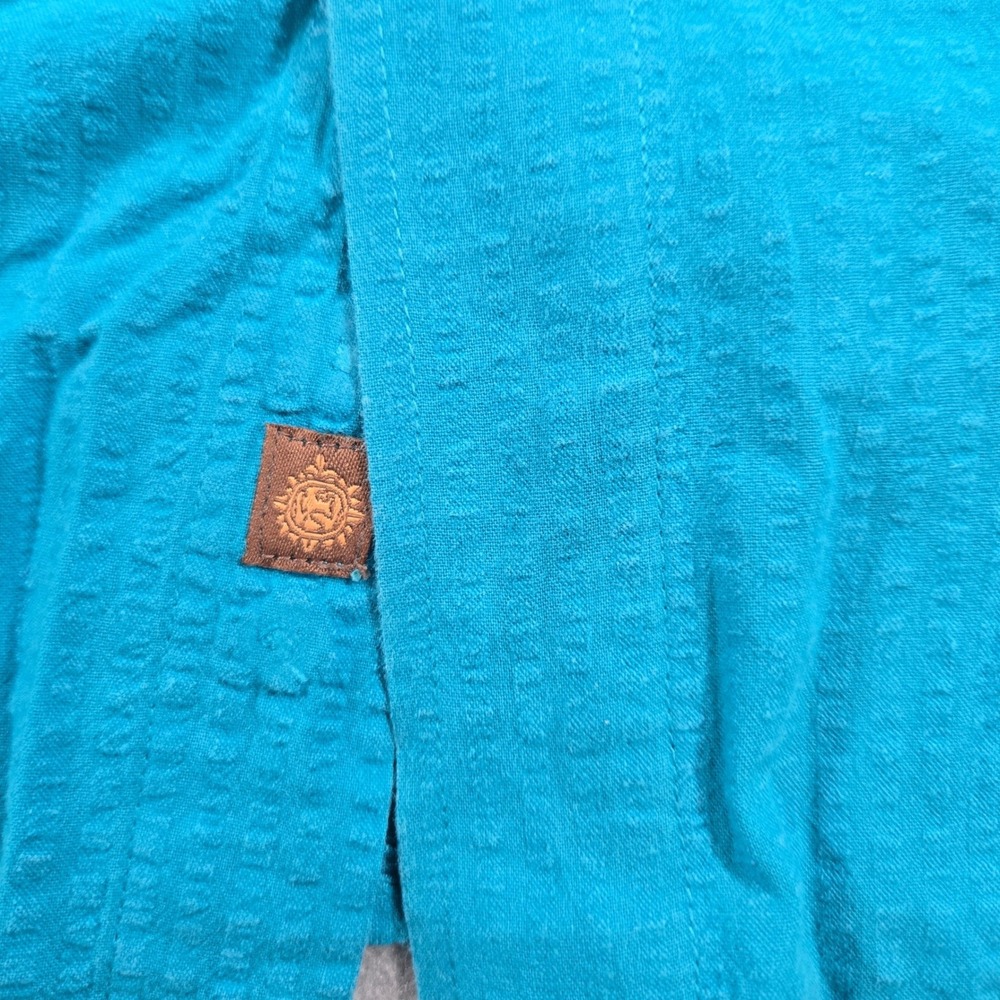 Territory Ahead Mens XL Blue Textured Cotton Long Sleeve Button Down Shirt - Picture 7 of 7